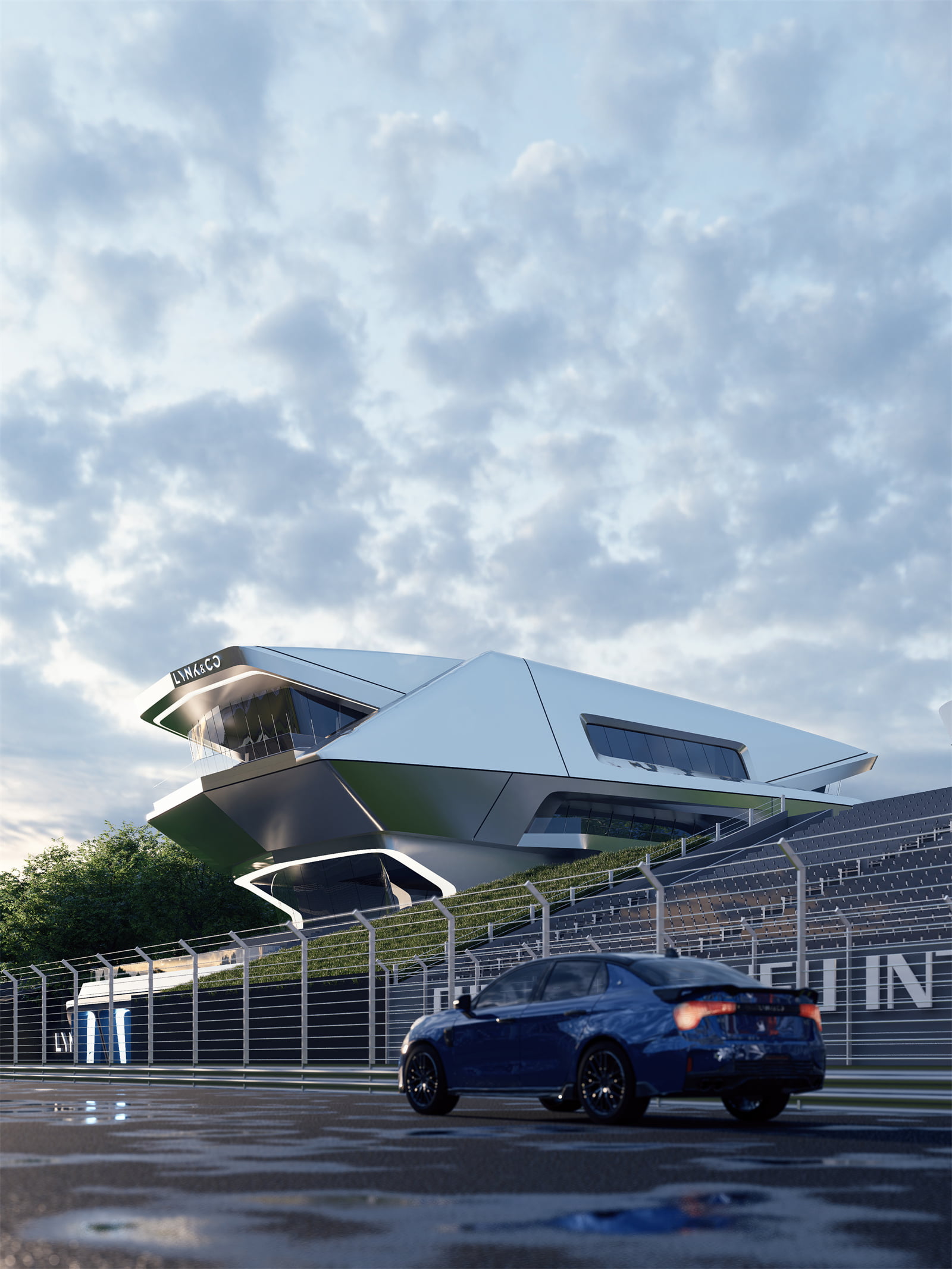 领克 MEC 汽车运动体验中心(成都)早期概念图