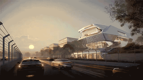 夕阳下的赛道与 MEC