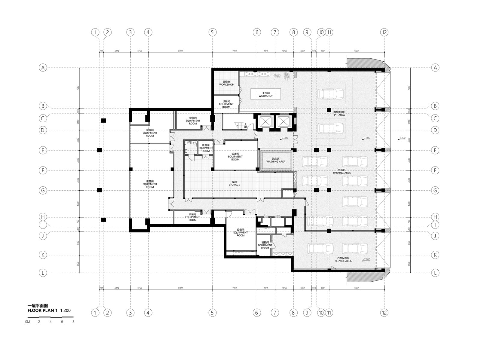 领克 MEC 汽车运动体验中心(成都)地层平面图