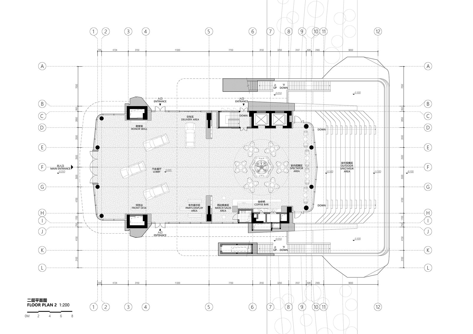 领克 MEC 汽车运动体验中心(成都)一层平面图
